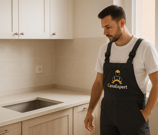 Instalación de fregadero - Antes Antes de instalación de fregadero por fontanero profesional en Gran Canaria