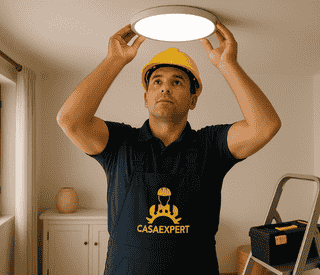 Reemplazo de lámpara · Lamp replacement · Gran Canaria – CasaExpert antes-después